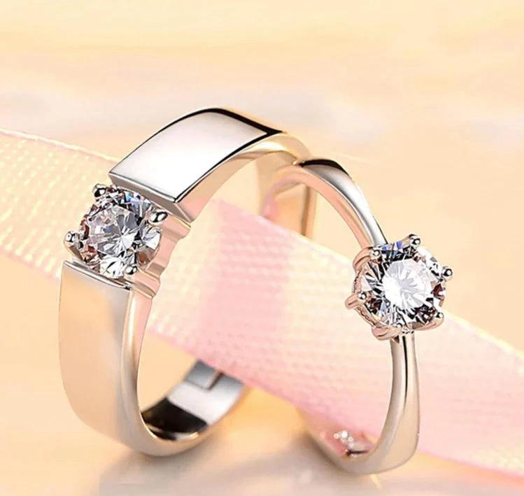 Charm Couple's Ring Set | 2 Pcs Easy Wear Design