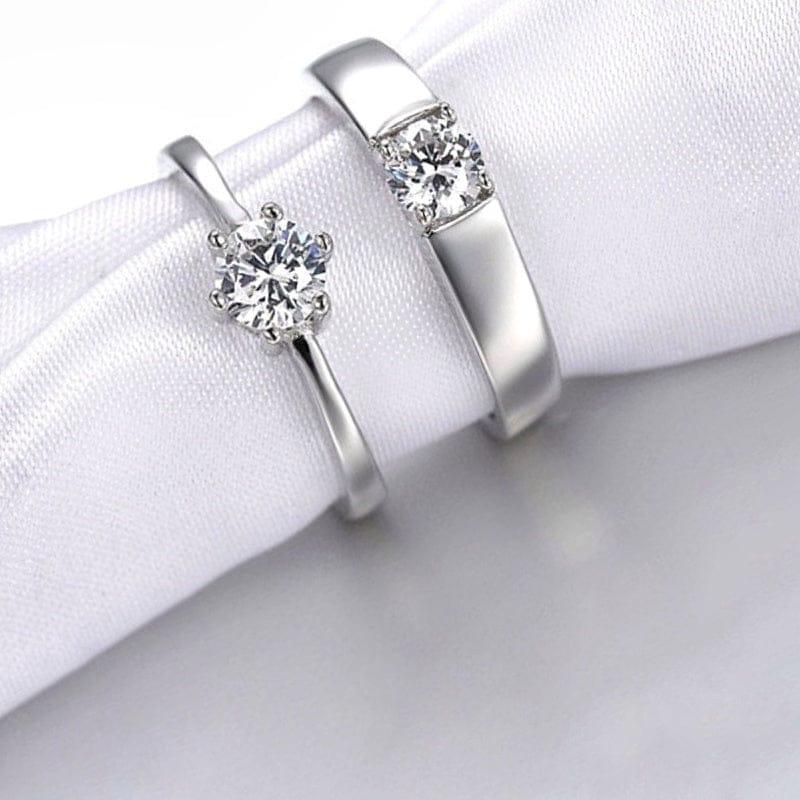 Charm Couple's Ring Set | 2 Pcs Easy Wear Design