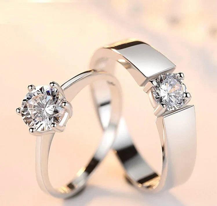 Charm Couple's Ring Set | 2 Pcs Easy Wear Design